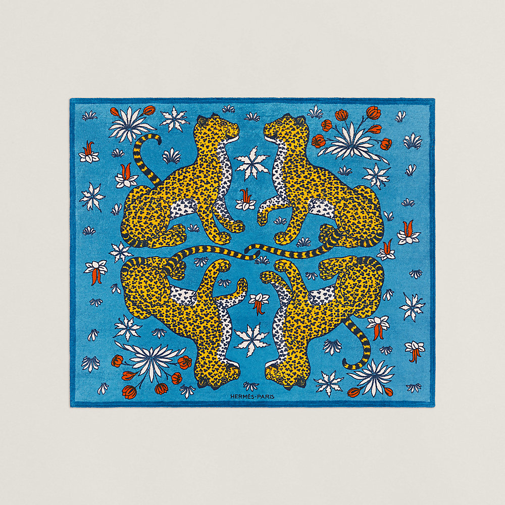Les Leopards large beach towel | Hermès UAE